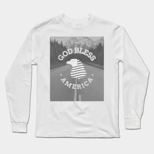 God Bless American Fourth of July Long Sleeve T-Shirt